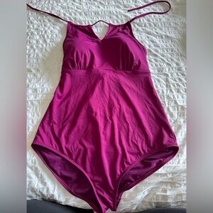 Vibrant Magenta One-Piece Swimsuit Athleta size large